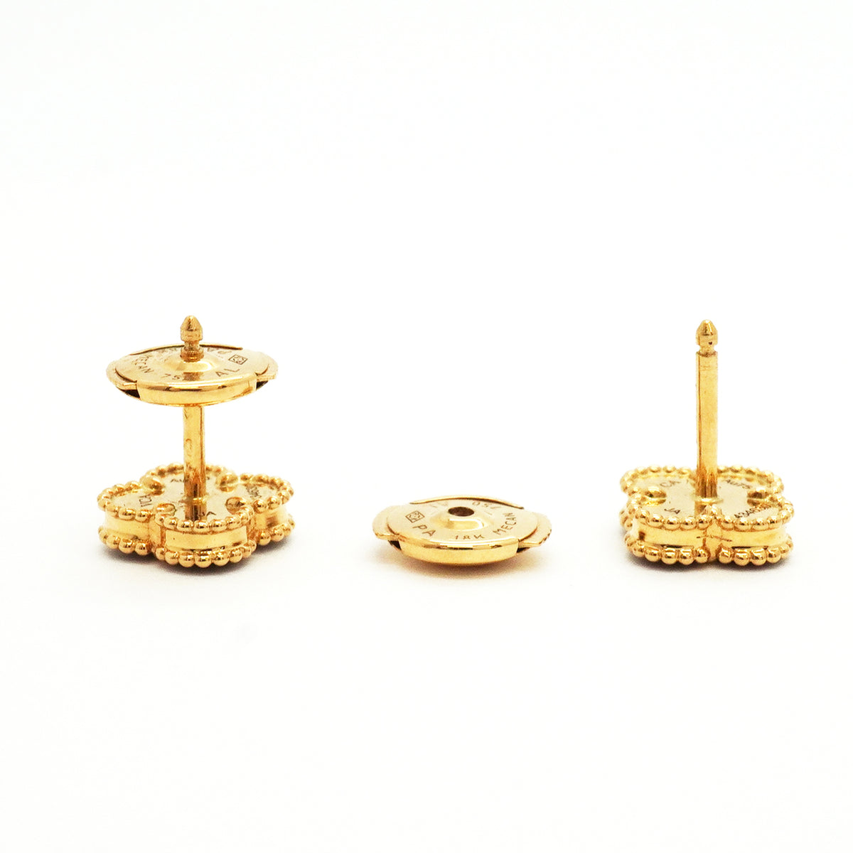 【6jib0301】ヴァンクリーフ＆アーペル ピアス スウィート アルハンブラ K18YG イエローゴールド オニキス ブラック【中古】レディース