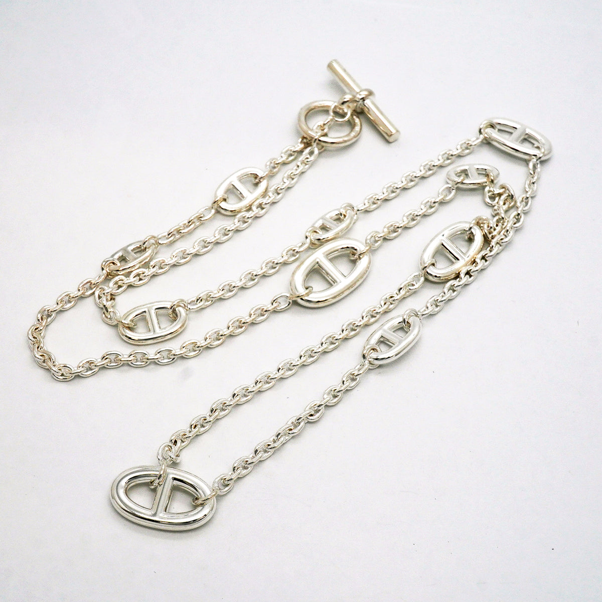 【6jib0307】エルメス ネックレス シェーヌダンクル ファランドール シルバー925【中古】メンズ レディース ユニセックス