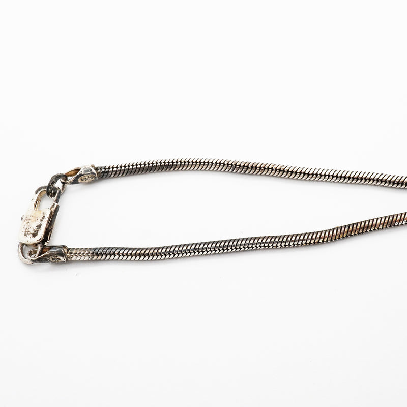 【6jib0311】シャネル ネックレス シャネルロゴ カメリア シルバー925【中古】レディース