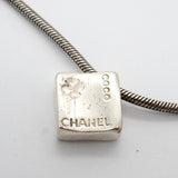 【6jib0311】シャネル ネックレス シャネルロゴ カメリア シルバー925【中古】レディース
