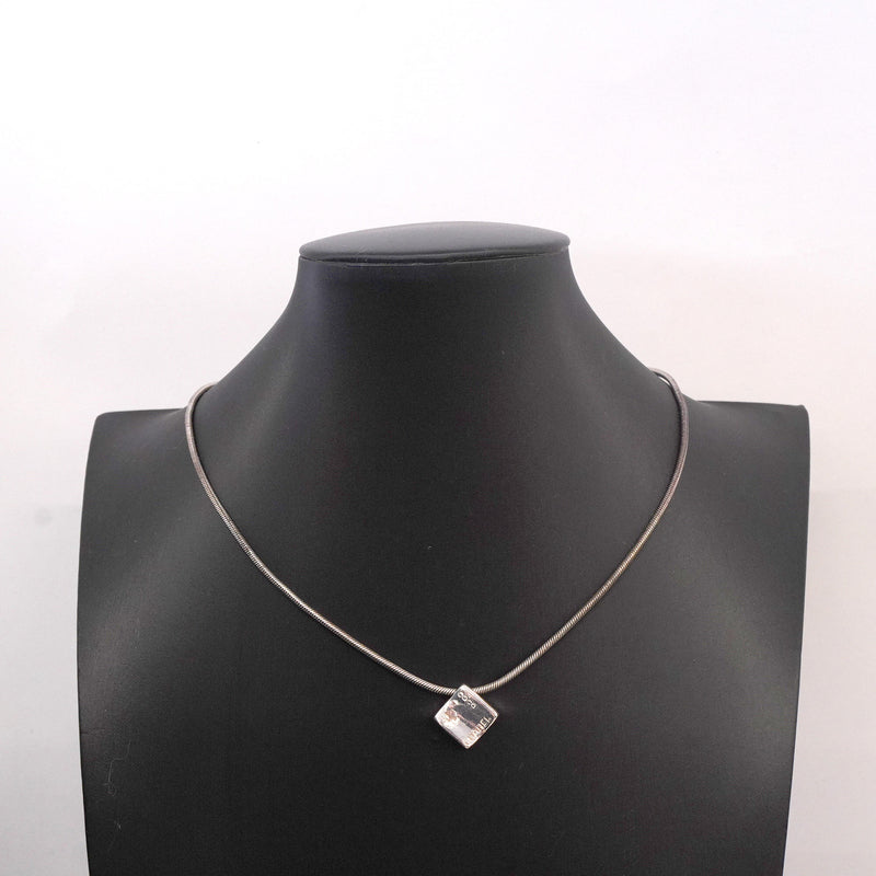 【6jib0311】シャネル ネックレス シャネルロゴ カメリア シルバー925【中古】レディース
