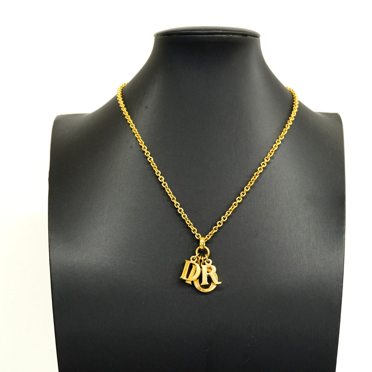 【6jib0313】クリスチャンディオール ネックレス ディオールロゴ GPメッキ ゴールド【中古】レディース