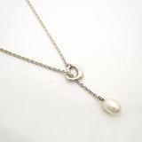 【6jib0314】ティファニー ネックレス オープンハート ラリアット シルバー925 パール【中古】レディース