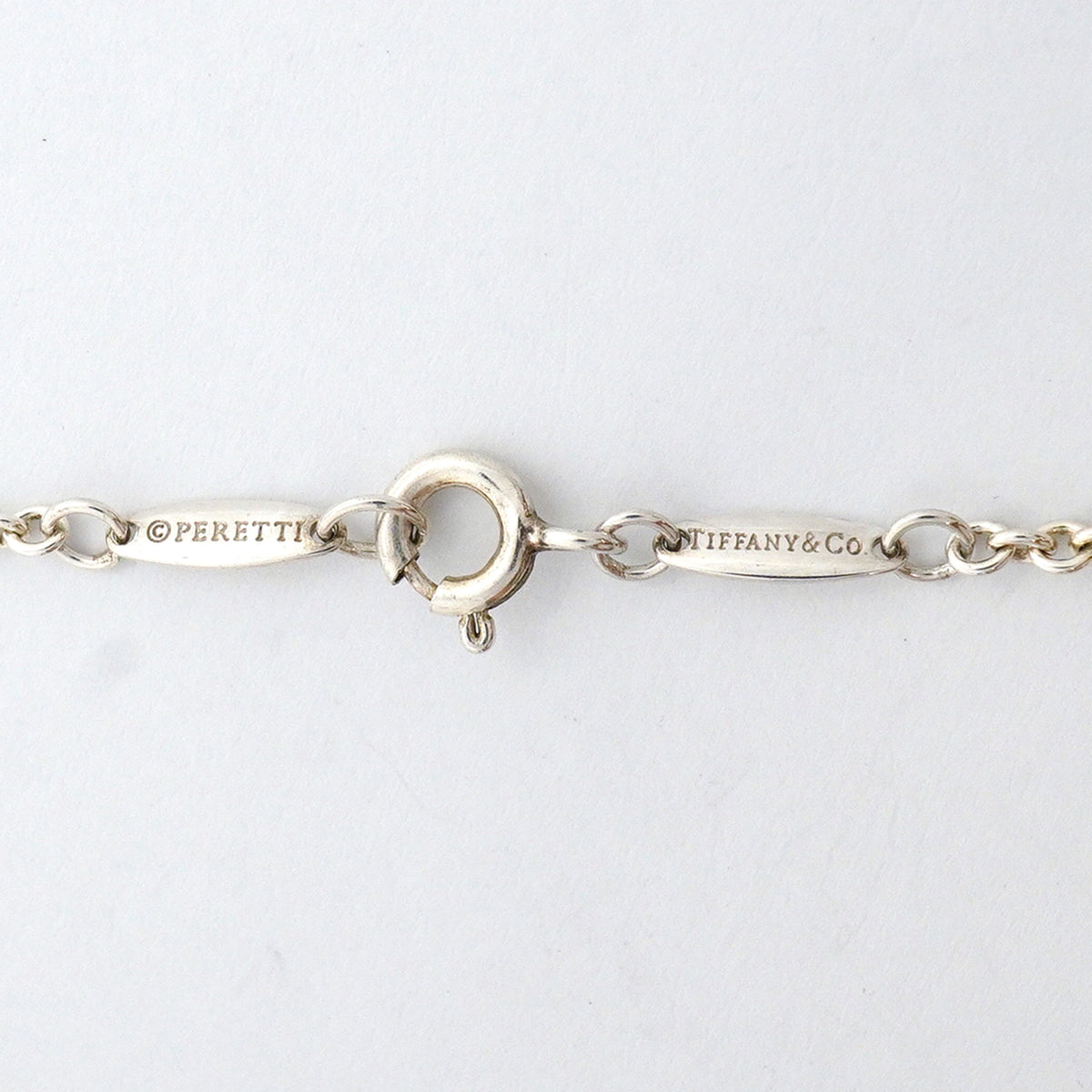 【6jib0314】ティファニー ネックレス オープンハート ラリアット シルバー925 パール【中古】レディース