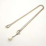 【6jib0314】ティファニー ネックレス オープンハート ラリアット シルバー925 パール【中古】レディース