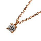 【6jib0315】ティファニー ネックレス ソリティア 1PD K18PG ピンクゴールド ダイヤモンド【中古】レディース