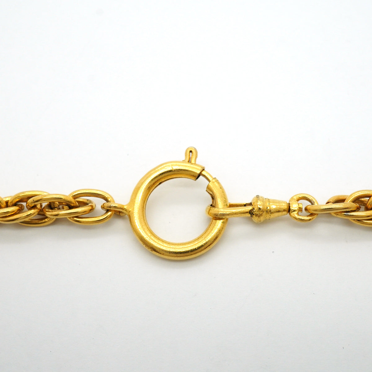 【6jib0321】シャネル ネックレス ヴィンテージ シャネルロゴ マドモアゼル GPメッキ ゴールド【中古】レディース