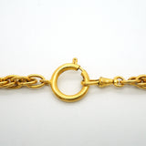 【6jib0321】シャネル ネックレス ヴィンテージ シャネルロゴ マドモアゼル GPメッキ ゴールド【中古】レディース
