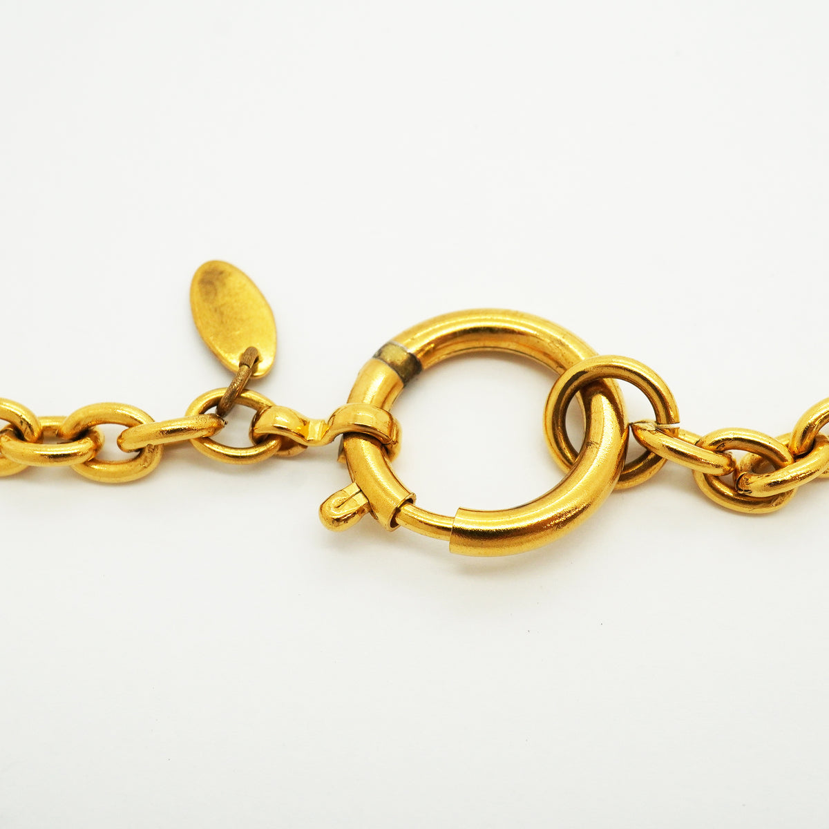 【6jib0324】シャネル ネックレス ヴィンテージ ココマーク 丸型 サークル GPメッキ ゴールド【中古】レディース