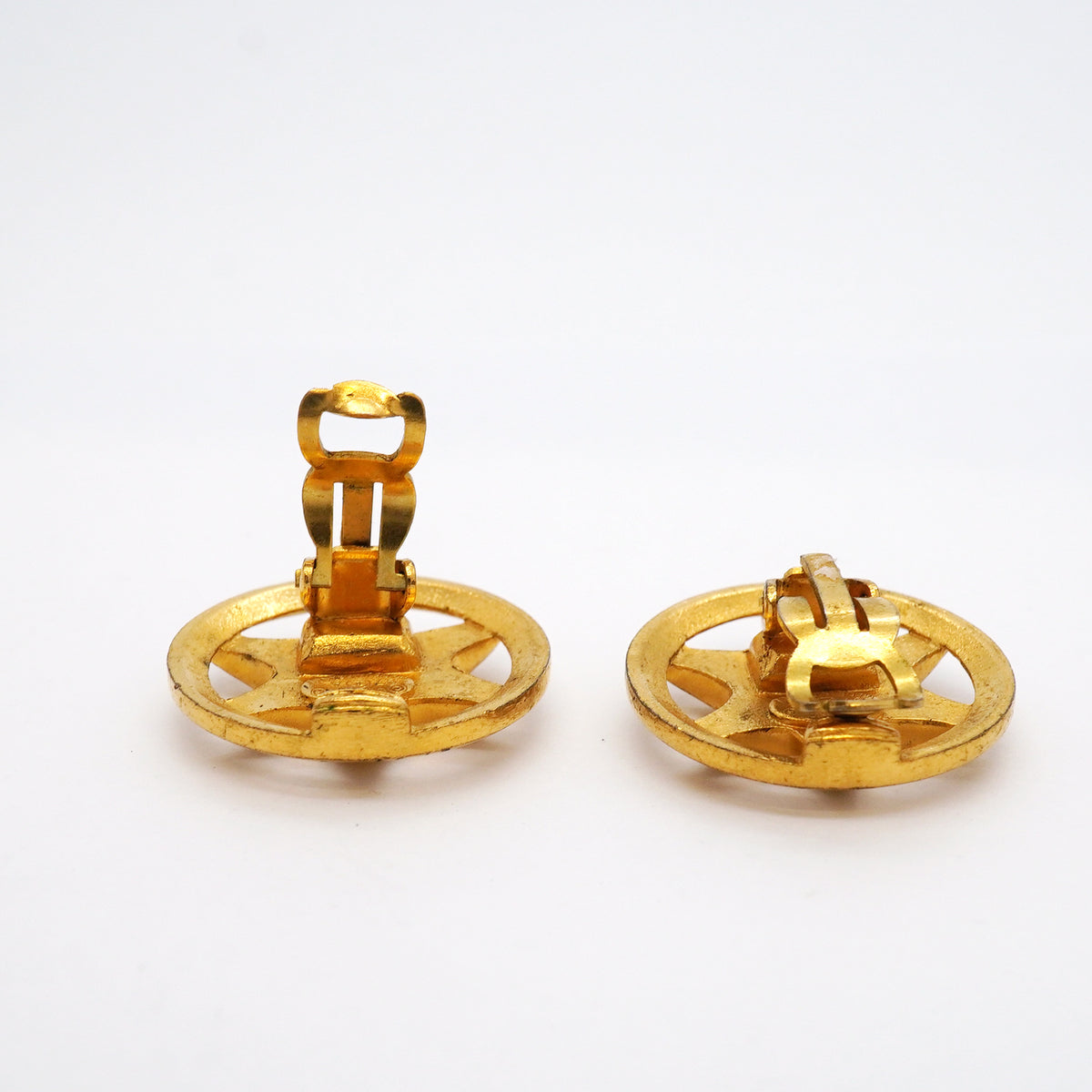 【6jib0326】シャネル イヤリング ヴィンテージ ココマーク 丸型 サークル GPメッキ ゴールド【中古】レディース