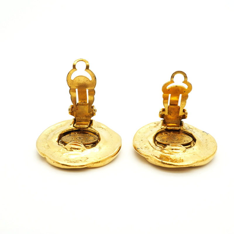 【6jib0330】シャネル イヤリング ヴィンテージ ココマーク シャネルロゴ GPメッキ ゴールド【中古】レディース