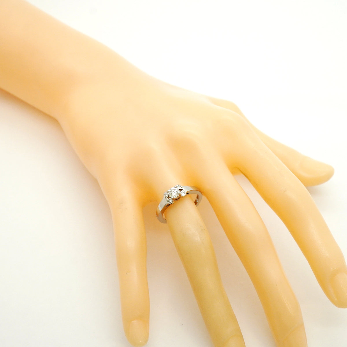 【6jib0335】カルティエ リング バレリーナ Pt950 プラチナ ダイヤモンド 0.35ct ＃52【中古】レディース