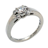 【6jib0335】カルティエ リング バレリーナ Pt950 プラチナ ダイヤモンド 0.35ct ＃52【中古】レディース