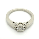 【6jib0335】カルティエ リング バレリーナ Pt950 プラチナ ダイヤモンド 0.35ct ＃52【中古】レディース