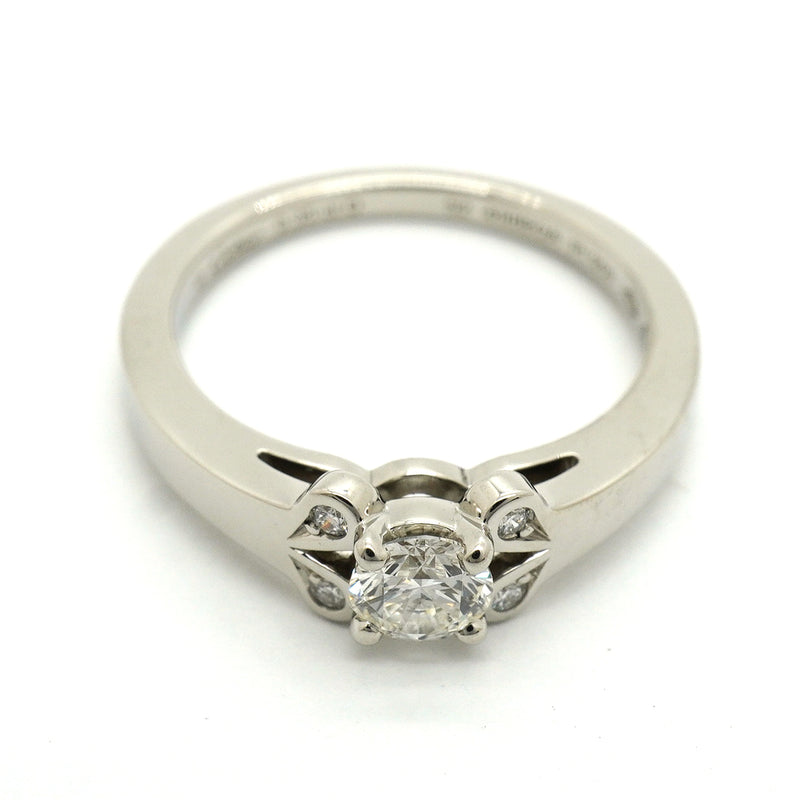 【6jib0335】カルティエ リング バレリーナ Pt950 プラチナ ダイヤモンド 0.35ct ＃52【中古】レディース