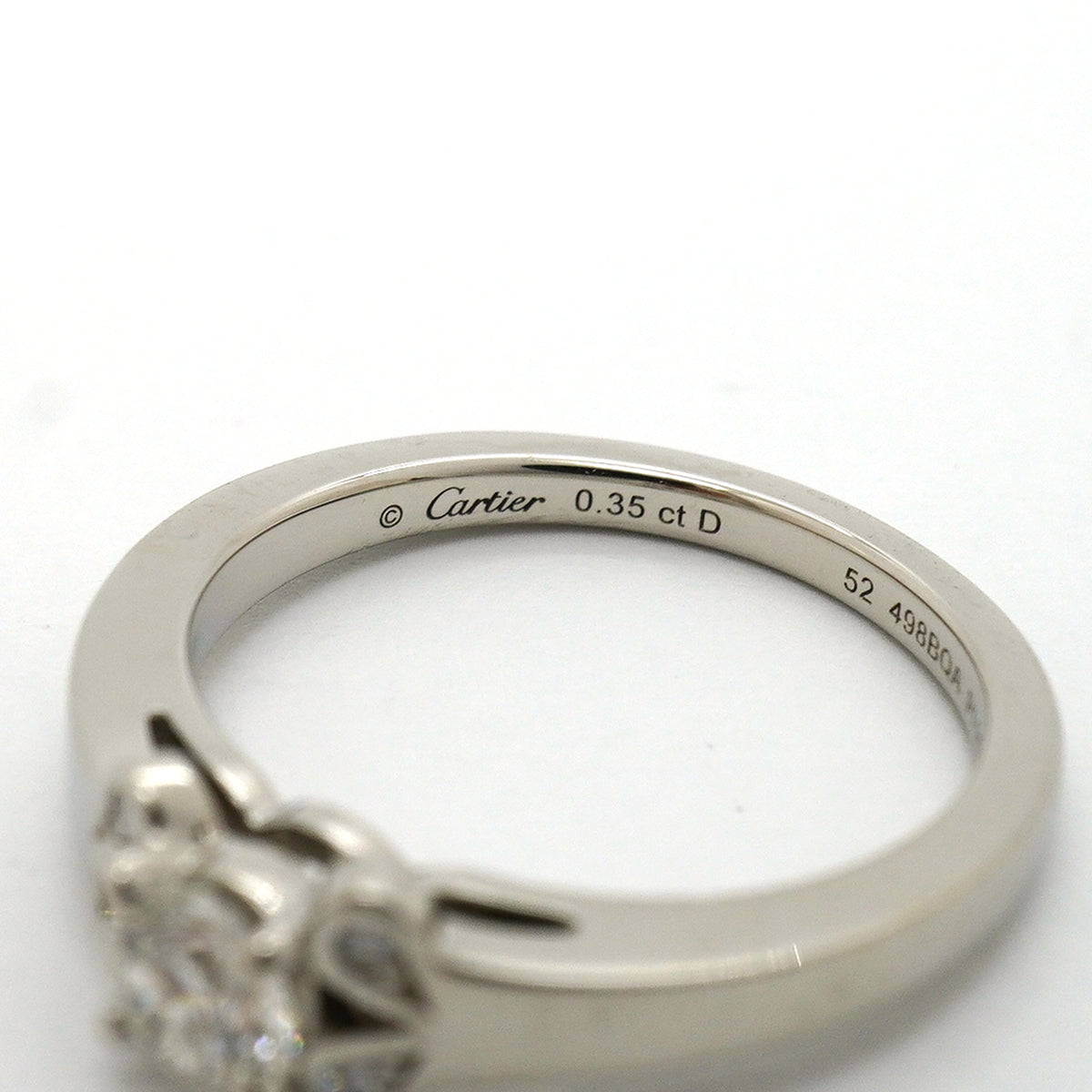 【6jib0335】カルティエ リング バレリーナ Pt950 プラチナ ダイヤモンド 0.35ct ＃52【中古】レディース