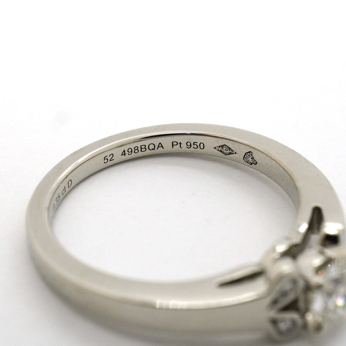 【6jib0335】カルティエ リング バレリーナ Pt950 プラチナ ダイヤモンド 0.35ct ＃52【中古】レディース
