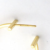 【6jib0338】ティファニー ピアス Tワイヤー フープ/ミディアム K18YG イエローゴールド【中古】レディース