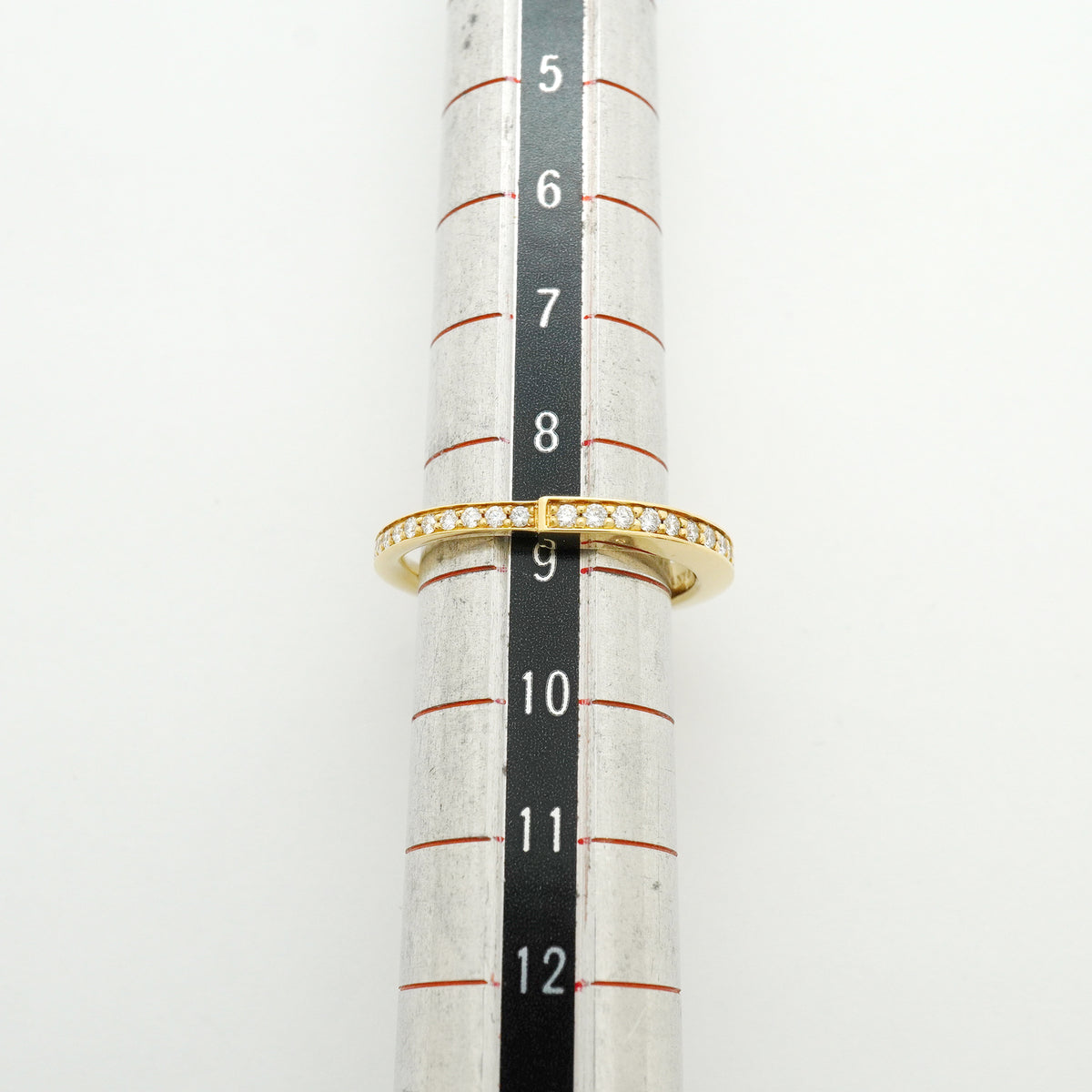 【6jib0339】ティファニー リング ロック フルダイヤ K18YG イエローゴールド ダイヤモンド 0.36ct 8.5号【中古】レディース