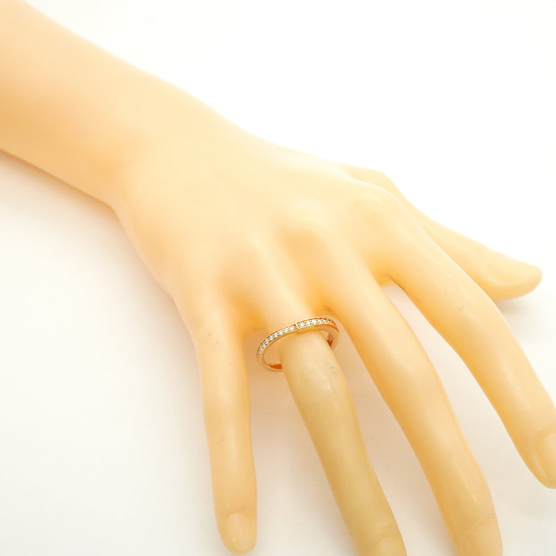 【6jib0340】ティファニー リング ロック フルダイヤ K18PG ピンクゴールド ダイヤモンド 0.36ct 9.5号【中古】レディース