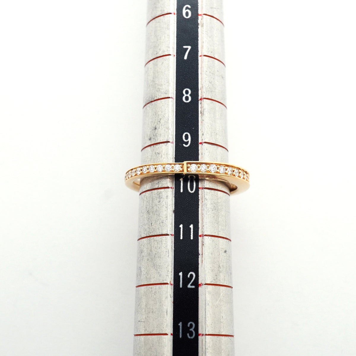 【6jib0340】ティファニー リング ロック フルダイヤ K18PG ピンクゴールド ダイヤモンド 0.36ct 9.5号【中古】レディース