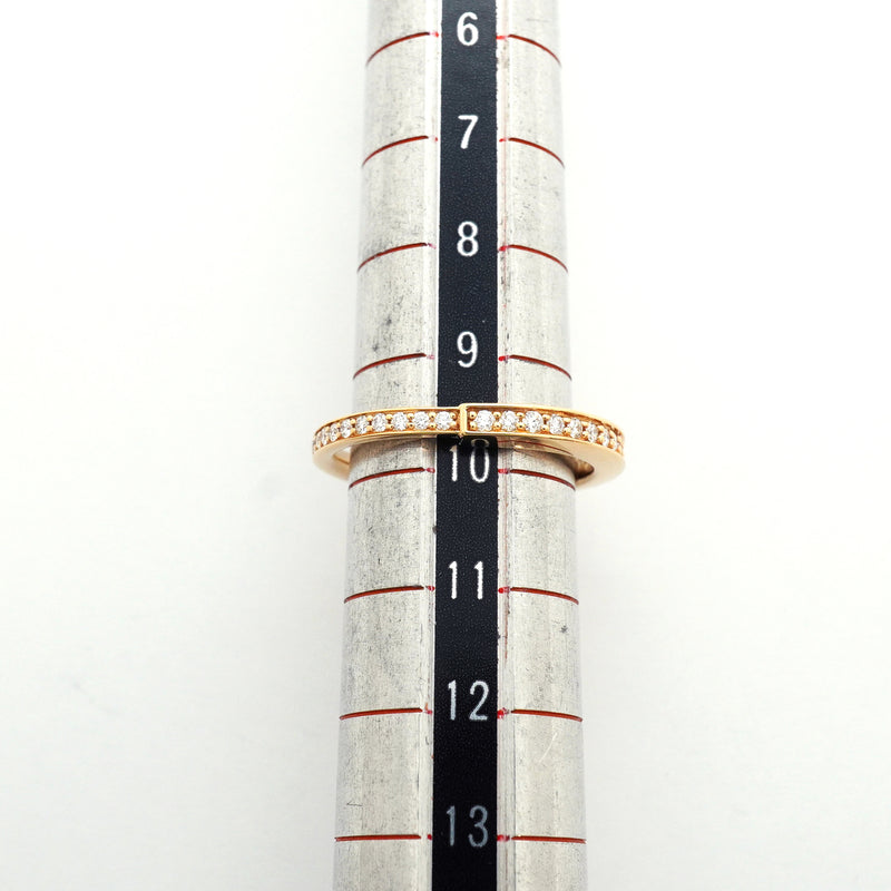 【6jib0340】ティファニー リング ロック フルダイヤ K18PG ピンクゴールド ダイヤモンド 0.36ct 9.5号【中古】レディース