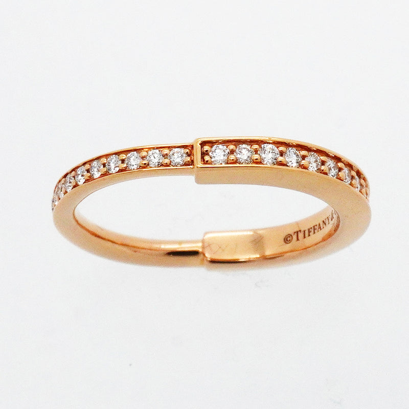 【6jib0340】ティファニー リング ロック フルダイヤ K18PG ピンクゴールド ダイヤモンド 0.36ct 9.5号【中古】レディース