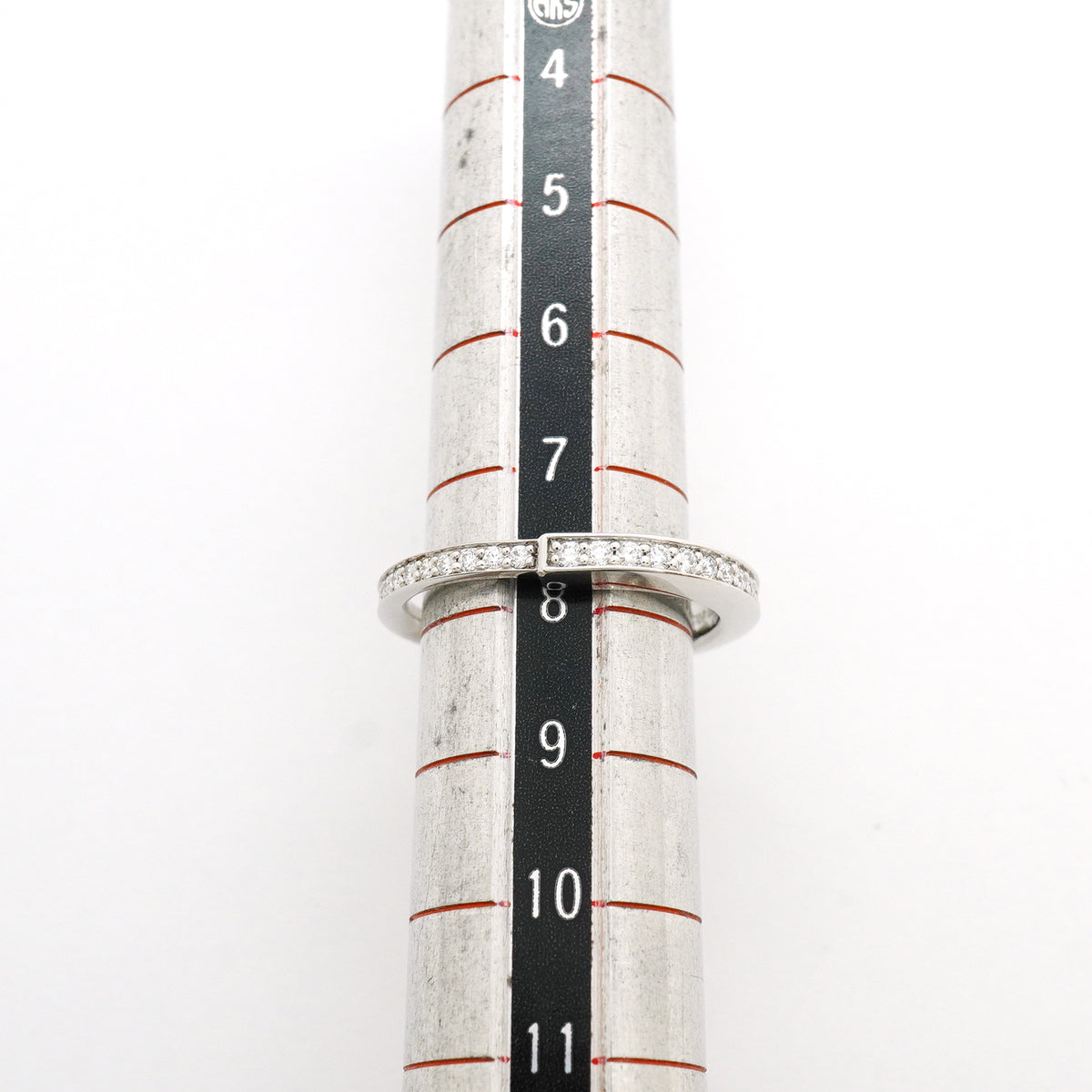 【6jib0341】ティファニー リング ロック フルダイヤ K18WG ホワイトゴールド ダイヤモンド 0.36ct 7.5号【中古】レディース