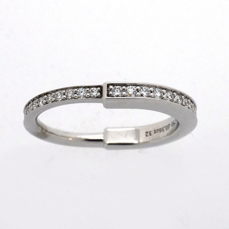 【6jib0341】ティファニー リング ロック フルダイヤ K18WG ホワイトゴールド ダイヤモンド 0.36ct 7.5号【中古】レディース