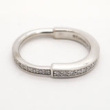 【6jib0341】ティファニー リング ロック フルダイヤ K18WG ホワイトゴールド ダイヤモンド 0.36ct 7.5号【中古】レディース
