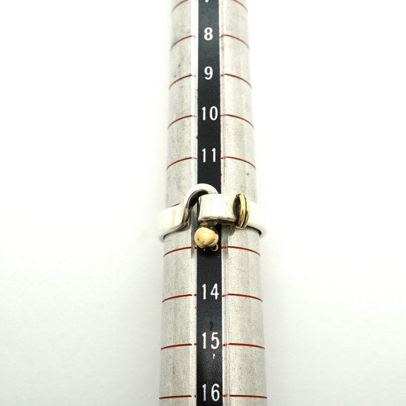 【6jib0344】ティファニー リング フック&アイ K18YG イエローゴールド シルバー925 12.5号【中古】レディース