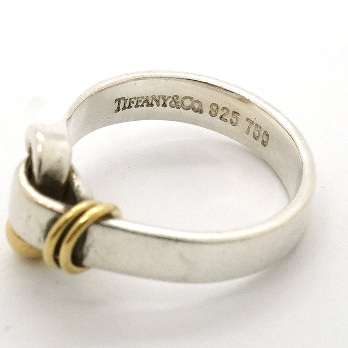 【6jib0344】ティファニー リング フック&アイ K18YG イエローゴールド シルバー925 12.5号【中古】レディース