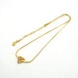 【6jib0348】クリスチャンディオール ネックレス GPメッキ ラインストーン ゴールド【中古】レディース