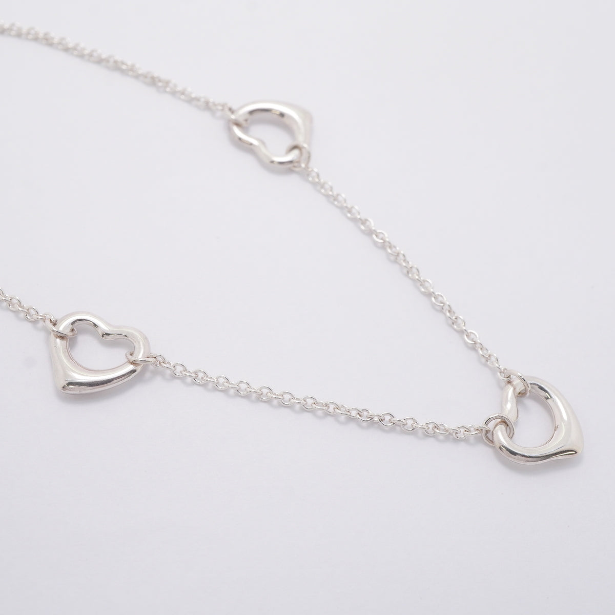 【6jib0378】ティファニー ネックレス オープンハート 3P シルバー925【中古】レディース