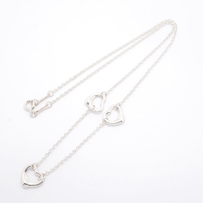【6jib0378】ティファニー ネックレス オープンハート 3P シルバー925【中古】レディース