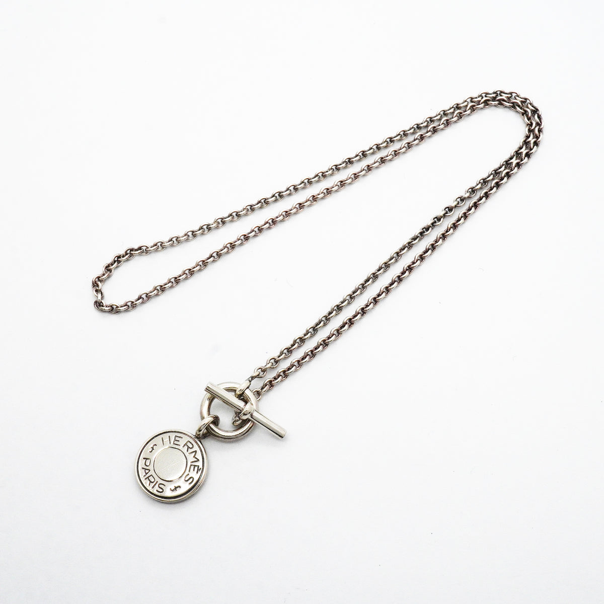 【6jib0385】エルメス ネックレス セリエ シルバー925【中古】レディース