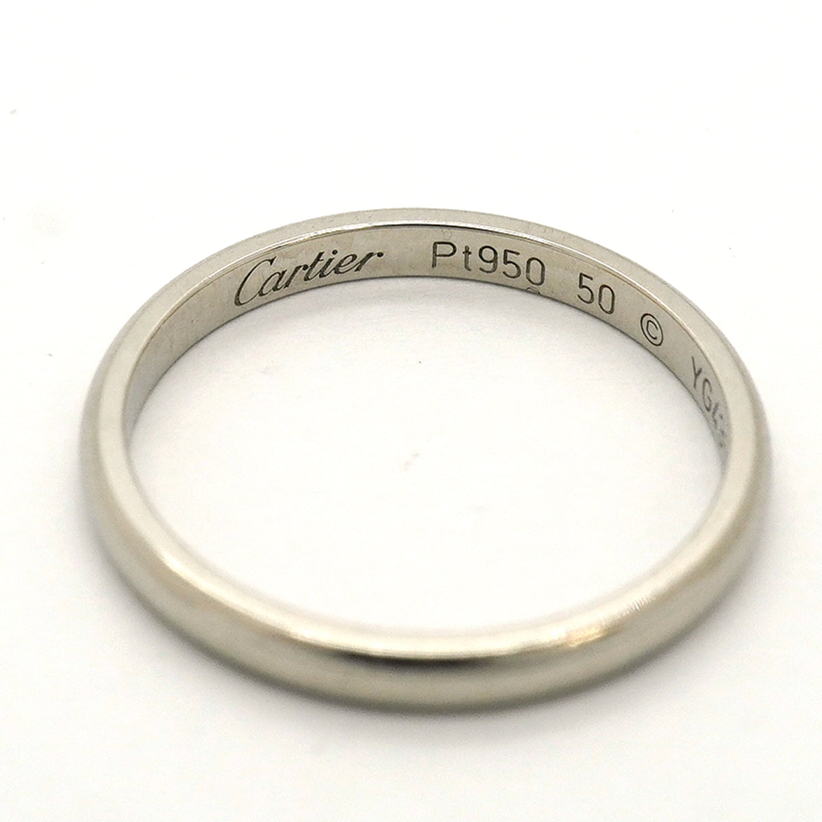 【6jib0389】カルティエ リング ウェディング Pt950 プラチナ ＃50【中古】レディース