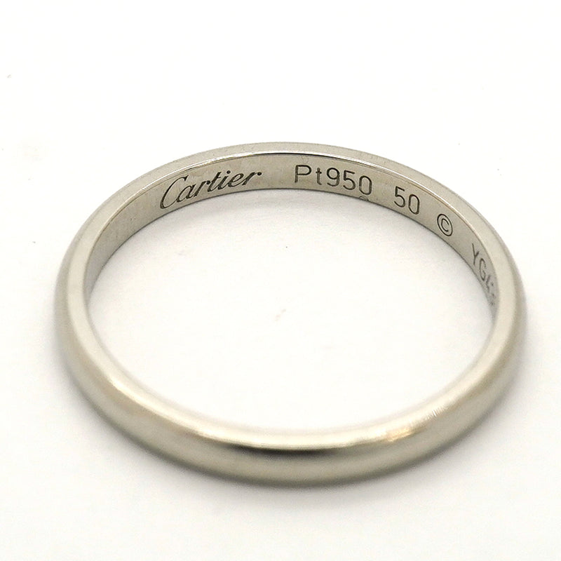 【6jib0389】カルティエ リング ウェディング Pt950 プラチナ ＃50【中古】レディース