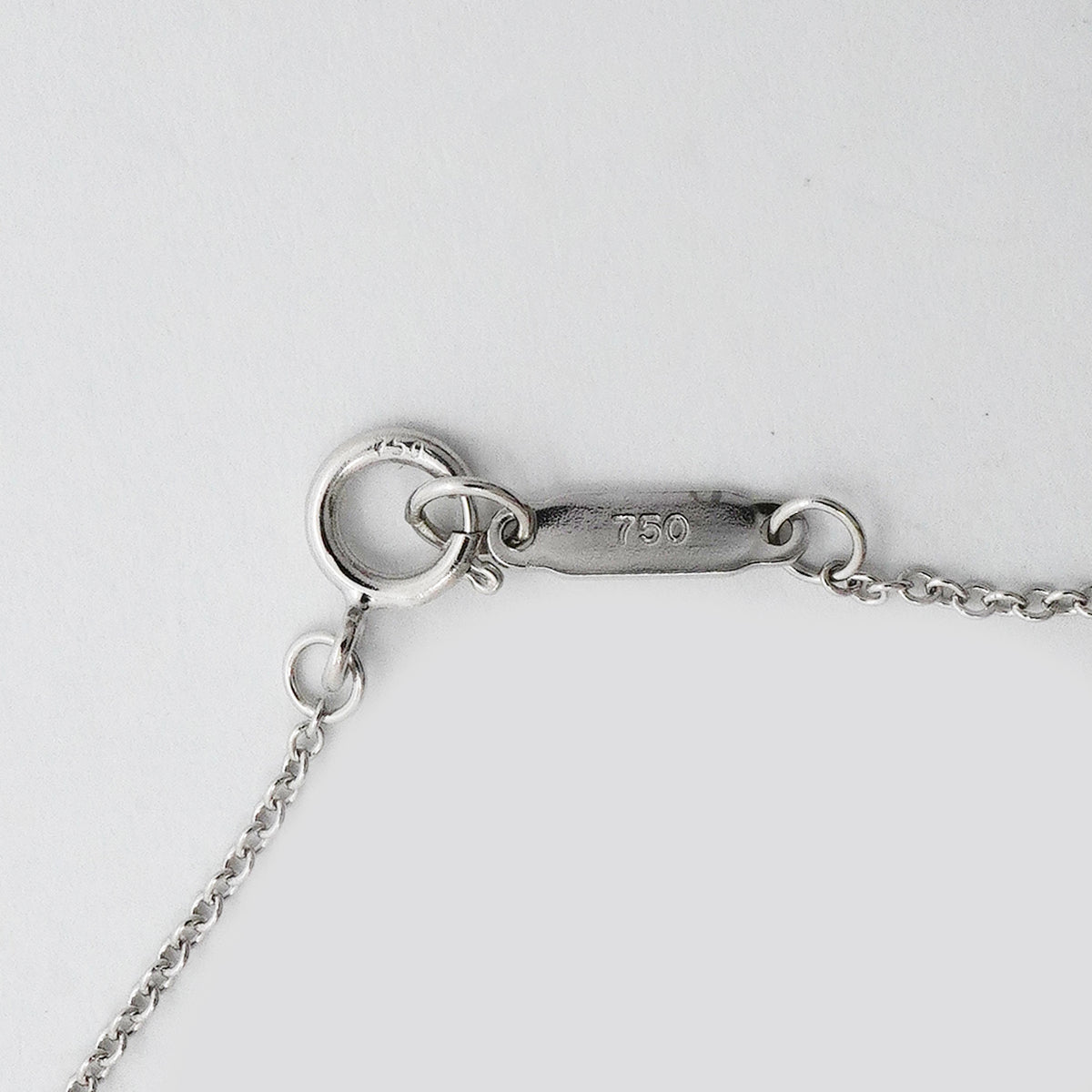 【6jib0392】ティファニー ネックレス メトロ/クロス K18WG ホワイトゴールド ダイヤモンド【中古】レディース