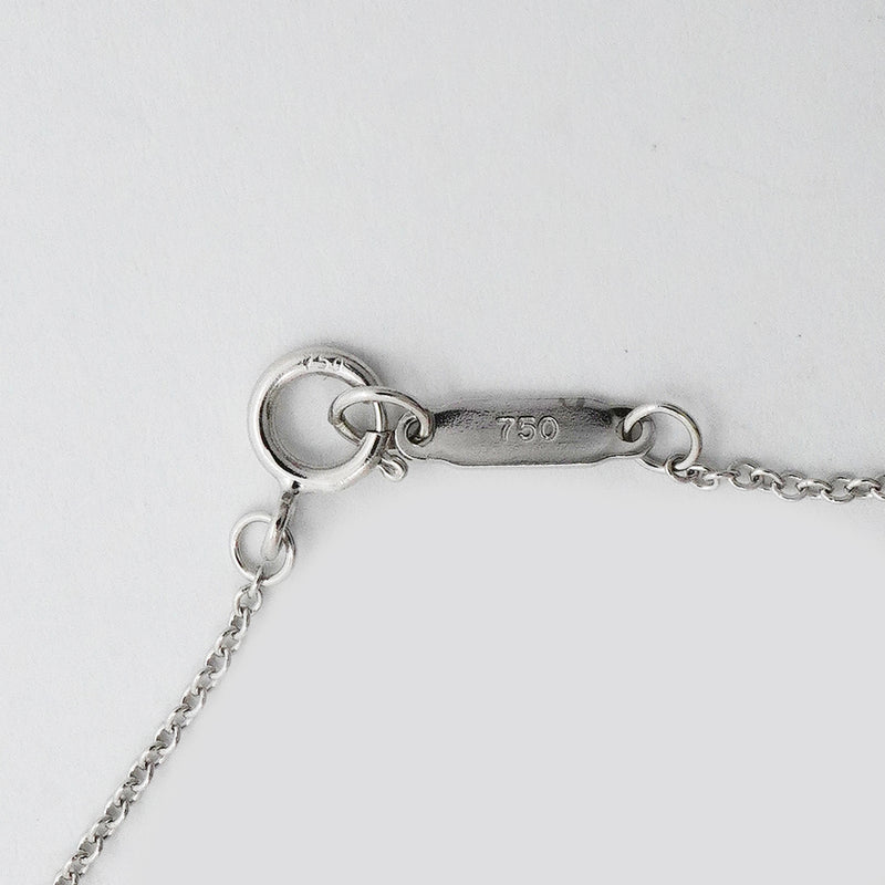 【6jib0392】ティファニー ネックレス メトロ/クロス K18WG ホワイトゴールド ダイヤモンド【中古】レディース
