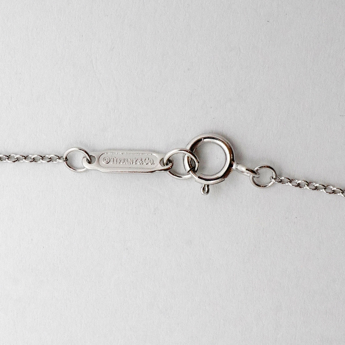 【6jib0392】ティファニー ネックレス メトロ/クロス K18WG ホワイトゴールド ダイヤモンド【中古】レディース