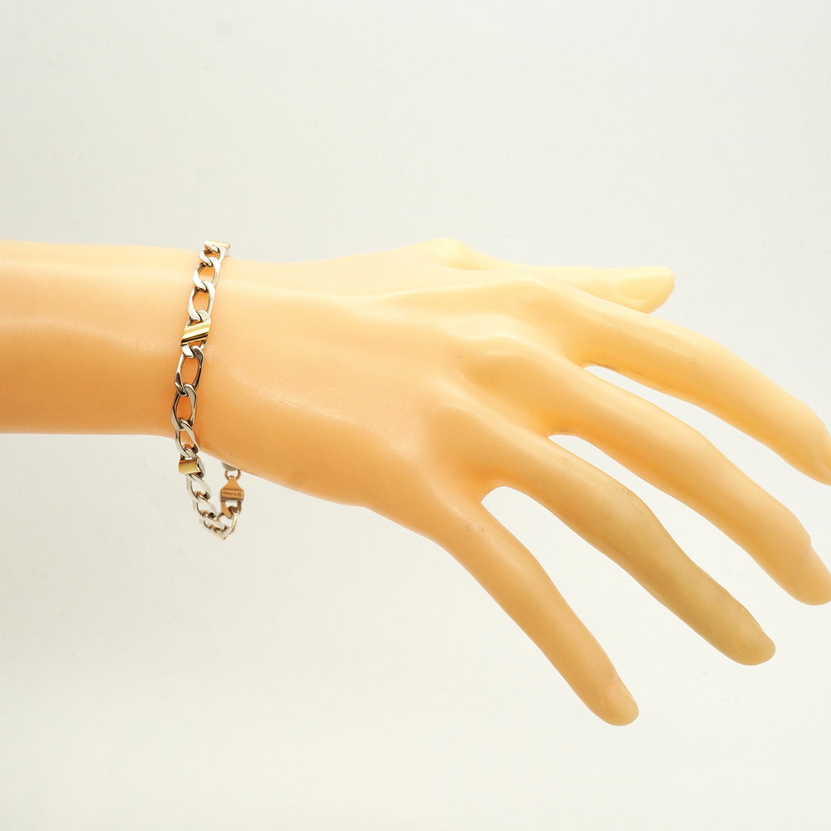 【6jib0397】ティファニー ブレスレット フィガロ/チェーン K18YG イエローゴールド シルバー925【中古】メンズ レディース ユニセックス