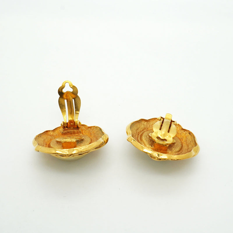 【6jib0407】シャネル イヤリング ヴィンテージ GPメッキ フェイクパール ゴールド【中古】レディース