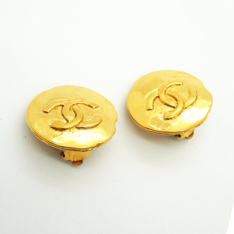 【6jib0409】シャネル イヤリング ヴィンテージ ココマーク GPメッキ ゴールド【中古】レディース