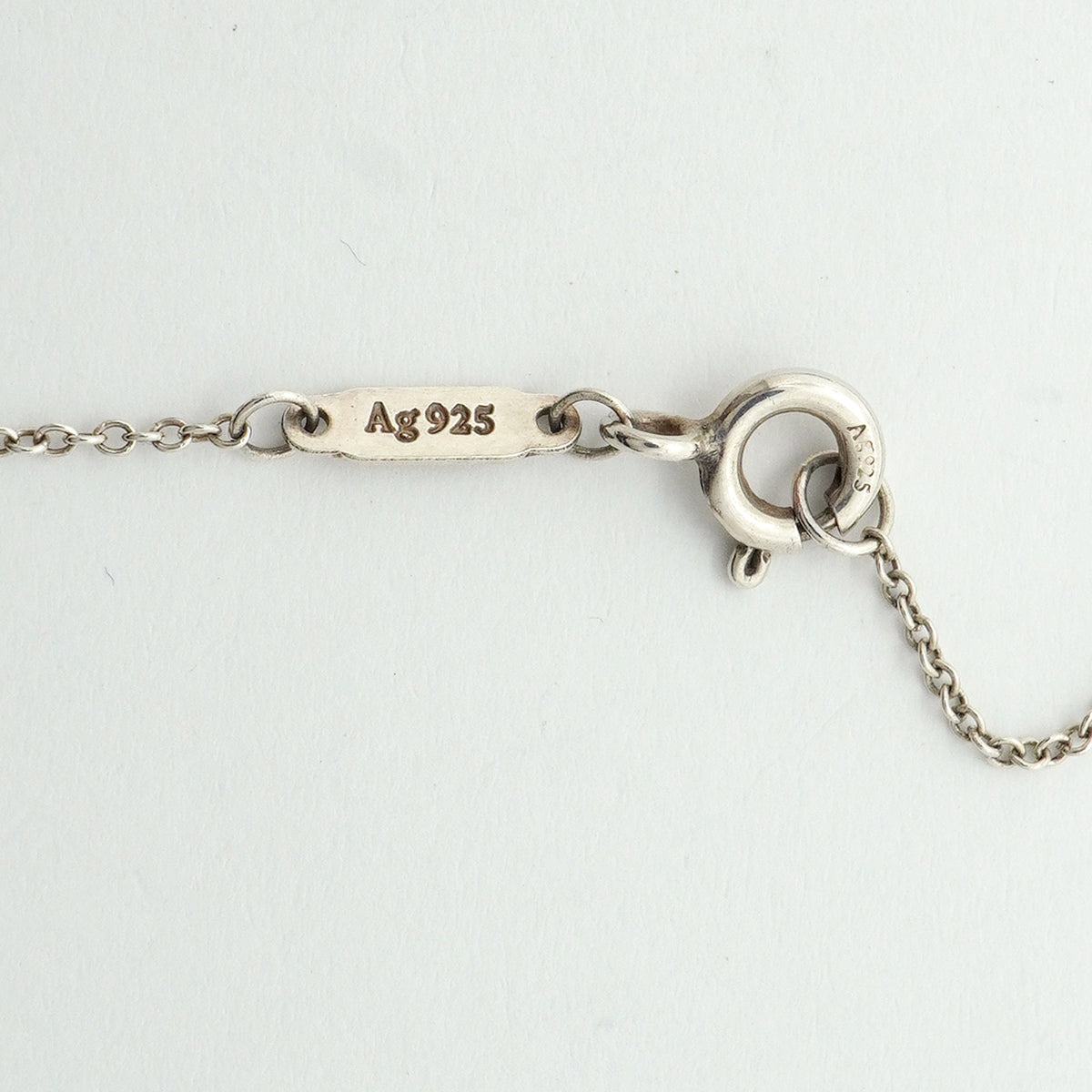 【6jib0410】ティファニー ネックレス ダブルリターントゥハート 1PD シルバー925 ダイヤモンド ブルー【中古】レディース