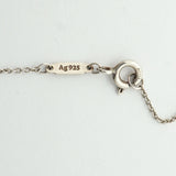 【6jib0410】ティファニー ネックレス ダブルリターントゥハート 1PD シルバー925 ダイヤモンド ブルー【中古】レディース