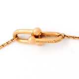 【6jib0421】ティファニー ネックレス ハードウェア/ダブルリンク スモール K18PG ピンクゴールド【中古】レディース