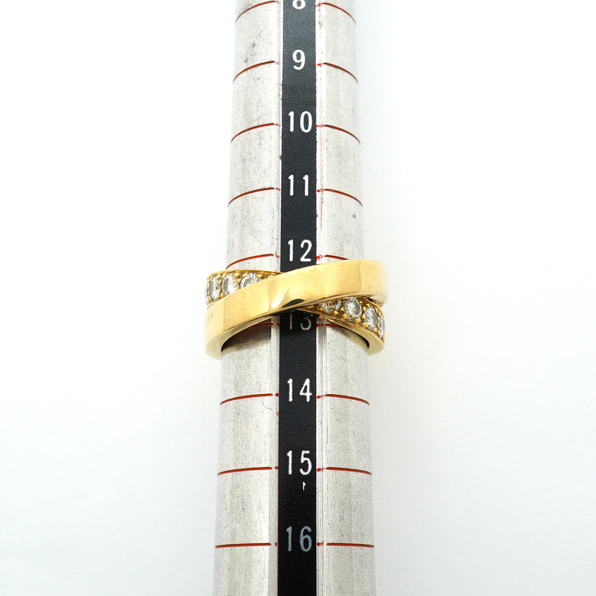 【6jib0428】カルティエ リング パリ K18YG イエローゴールド ダイヤモンド ＃52【中古】レディース