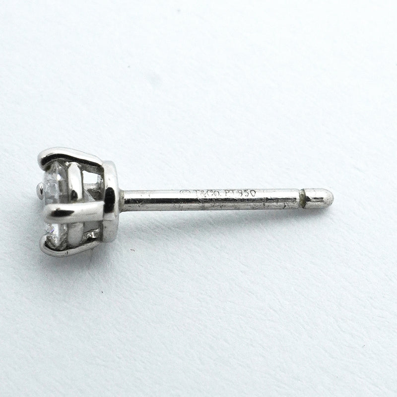 【6jib0441】ティファニー ピアス ソリティア 1PD Pt950 プラチナ ダイヤモンド【中古】レディース