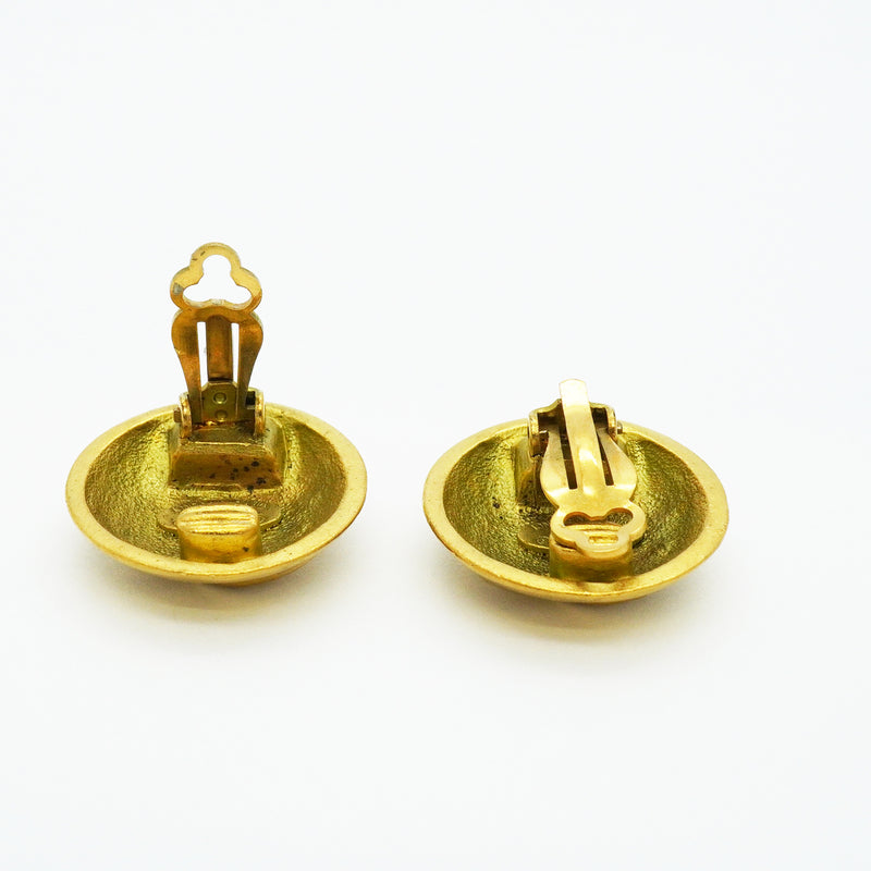 【6jib0446】シャネル イヤリング ヴィンテージ ココマーク 丸型 サークル GPメッキ ゴールド【中古】レディース